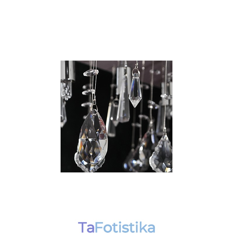 Παραδοσιακός Κλασικός Μεταλλικός Πολυέλαιος Κρυστάλλινο Χρώμιο