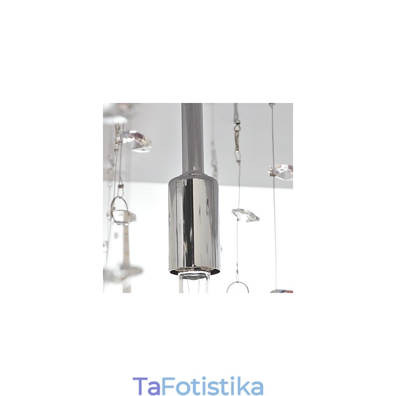 Παραδοσιακός Κλασικός Μεταλλικός Πολυέλαιος Κρυστάλλινο Χρώμιο