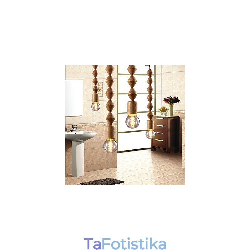 Παραδοσιακός κλασικός μίνι πολυέλαιος από ξύλο μπαμπού