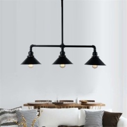 3 Light Retro Industrial Vintage Water Pipe κρεμαστό φως πολυέλαιος Country Rustic στυλ