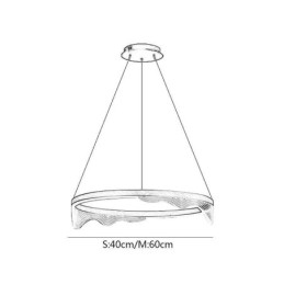 Φωτιστικό κρεμαστό από αλουμίνιο Nordic Golden Wave Ripple Hanging Light