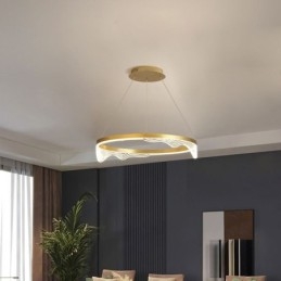 Φωτιστικό κρεμαστό από αλουμίνιο Nordic Golden Wave Ripple Hanging Light