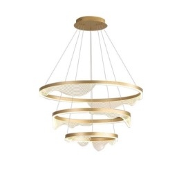 Κρεμαστό Φωτιστικό Golden Wave Ripple Hanging Light 3 Light