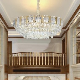 Φωτιστικό κρυστάλλινο κρεμαστό στρογγυλό φωτιστικό οροφής