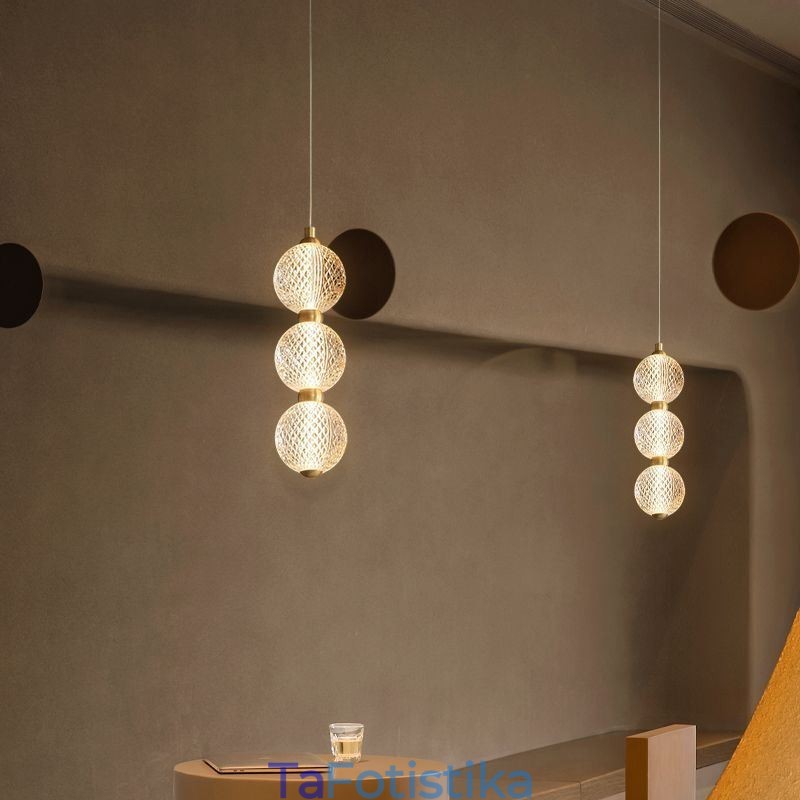 Κρεμαστό Φωτιστικό Ακρυλικό Διακοσμητικό Φωτιστικό με Χάντρες