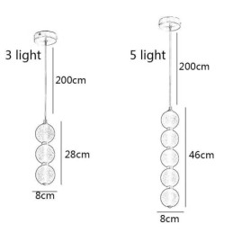 Κρεμαστό Φωτιστικό Ακρυλικό Διακοσμητικό Φωτιστικό με Χάντρες