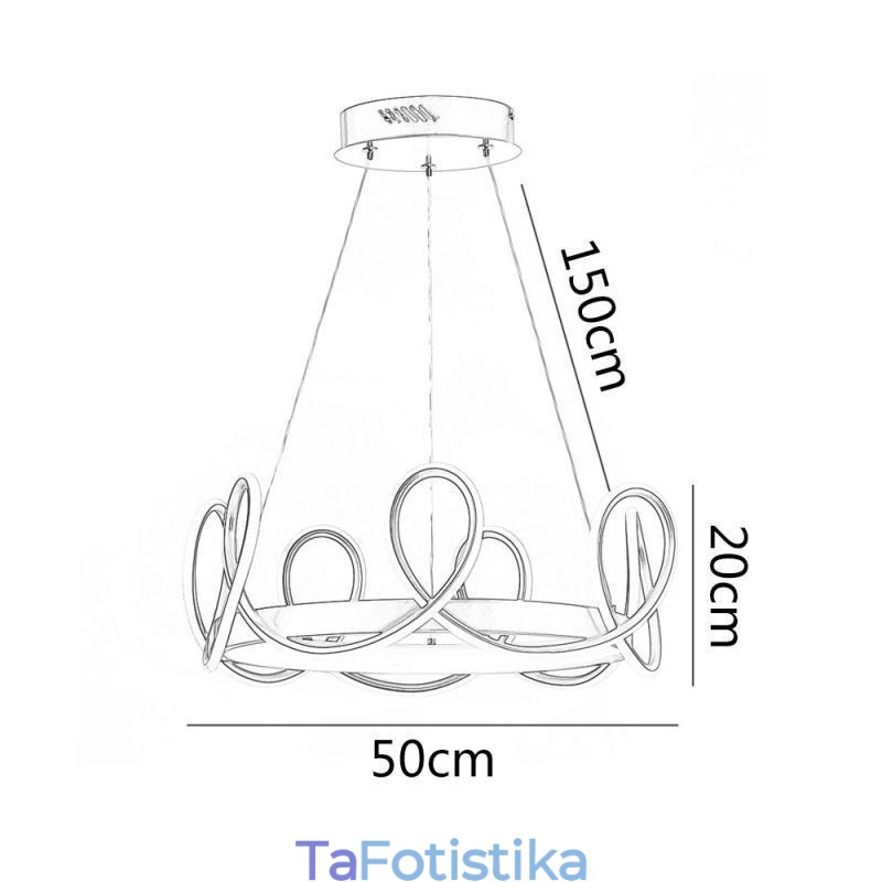 Μοντέρνο Κρεμαστό Φωτιστικό Κρεμαστό Φωτιστικό Αλουμίνιο 1 Φωτιστικό