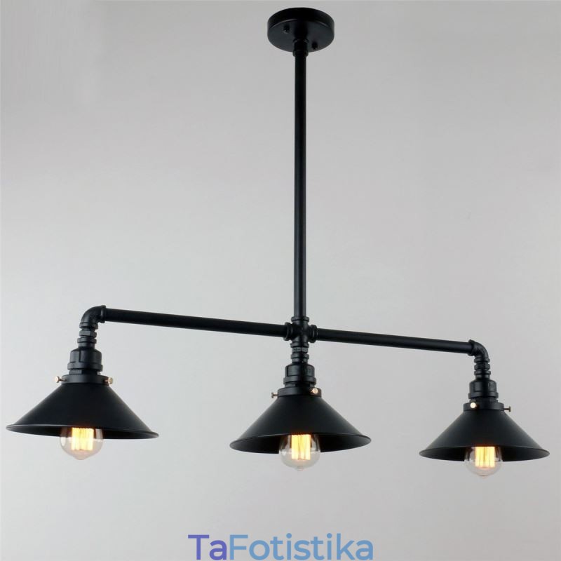 3 Light Retro Industrial Vintage Water Pipe κρεμαστό φως πολυέλαιος Country Rustic στυλ