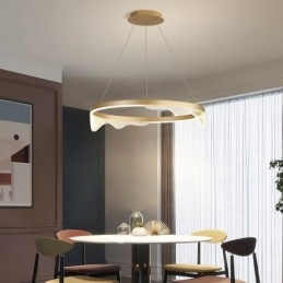 Φωτιστικό κρεμαστό από αλουμίνιο Nordic Golden Wave Ripple Hanging Light