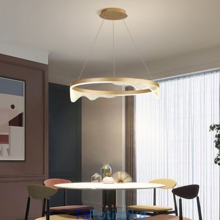 Φωτιστικό κρεμαστό από αλουμίνιο Nordic Golden Wave Ripple Hanging Light Φωτιστικό κρεμαστό από αλουμίνιο Nordic Golden Wave Ripple Hanging Light