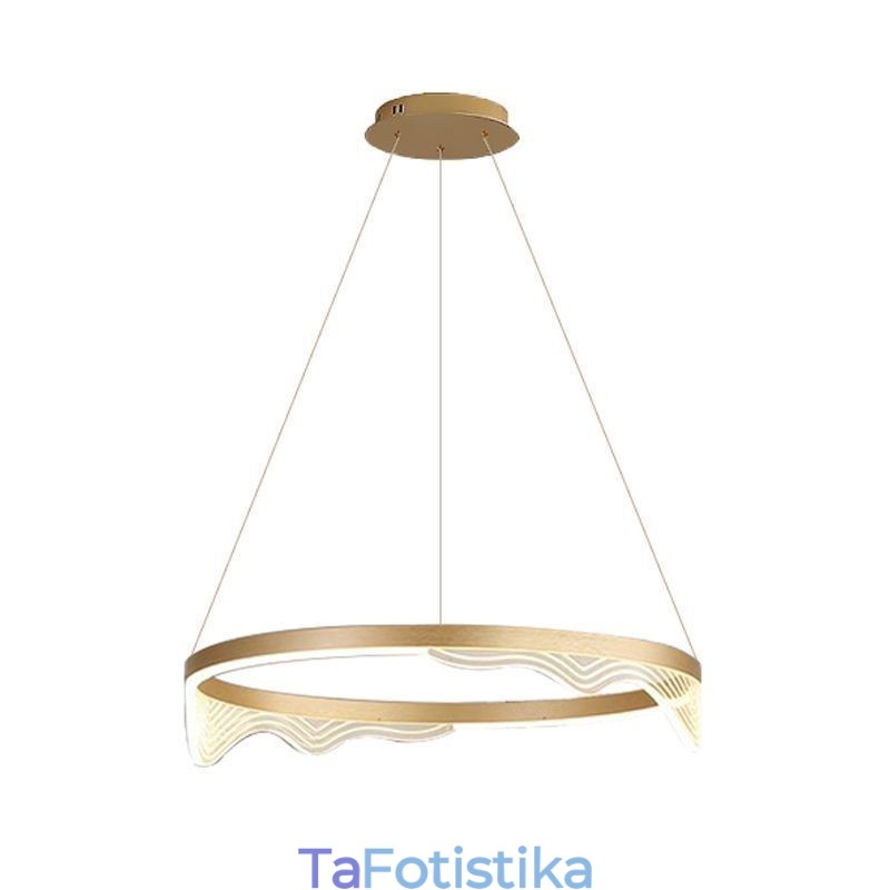 Φωτιστικό κρεμαστό από αλουμίνιο Nordic Golden Wave Ripple Hanging Light