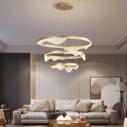 Κρεμαστό Φωτιστικό Golden Wave Ripple Hanging Light 3 Light
