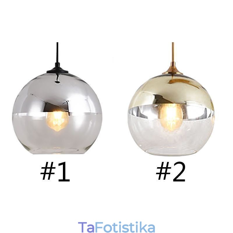Creative Iron+Glass Globe Κρεμαστό Φωτιστικό Διακοσμητικό Φωτιστικό