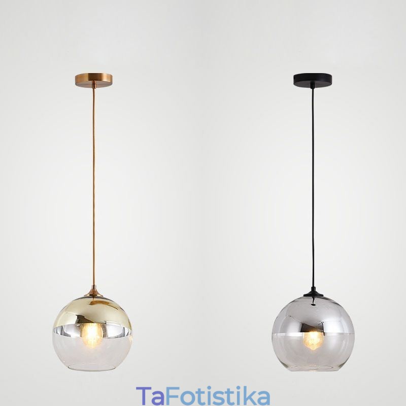 Creative Iron+Glass Globe Κρεμαστό Φωτιστικό Διακοσμητικό Φωτιστικό