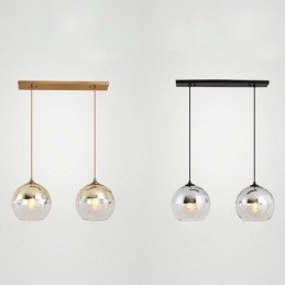 Creative Iron+Glass Globe Κρεμαστό Φωτιστικό Διακοσμητικό Φωτιστικό