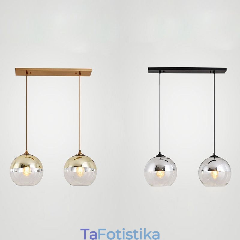 Creative Iron+Glass Globe Κρεμαστό Φωτιστικό Διακοσμητικό Φωτιστικό