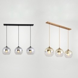 Creative Iron+Glass Globe Κρεμαστό Φωτιστικό Διακοσμητικό Φωτιστικό