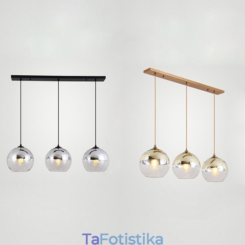 Creative Iron+Glass Globe Κρεμαστό Φωτιστικό Διακοσμητικό Φωτιστικό