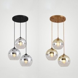 Creative Iron+Glass Globe Κρεμαστό Φωτιστικό Διακοσμητικό Φωτιστικό