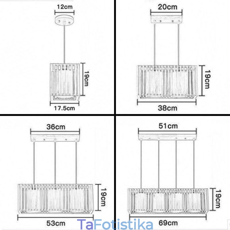 Μινιμαλιστικό Ξύλινο Φωτιστικό Κλουβί