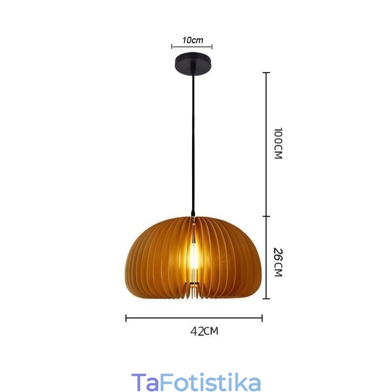 Κρεμαστό φωτιστικό ρετρό στυλ Basswood κολοκυθάκι κρεμαστό φωτιστικό
