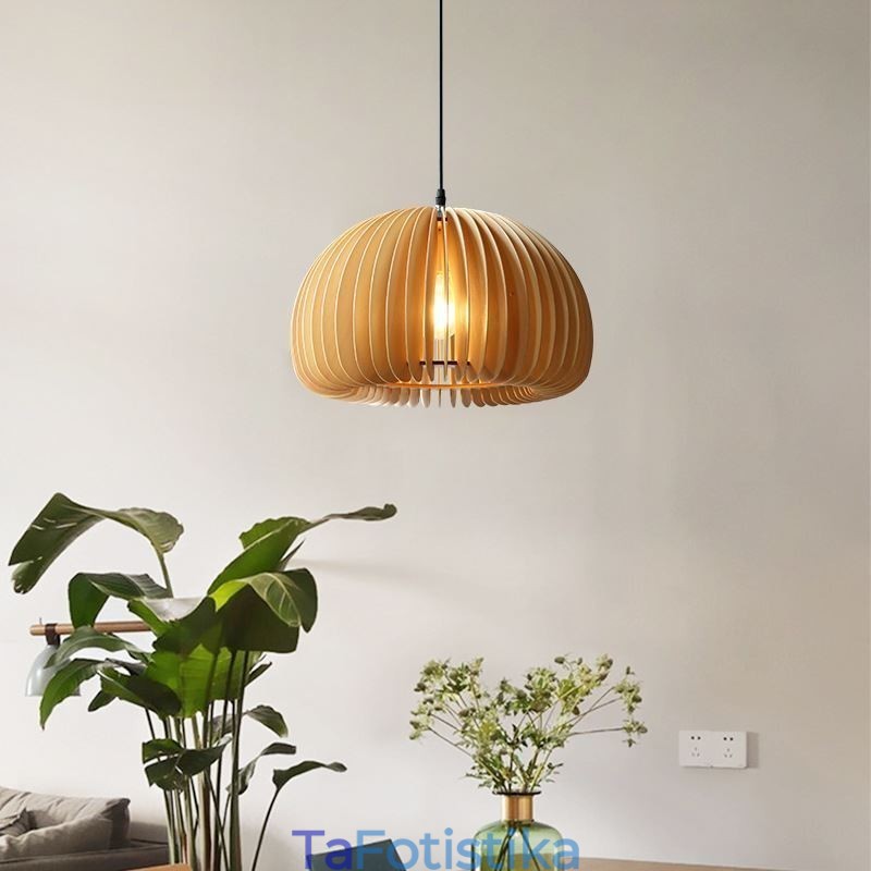 Κρεμαστό φωτιστικό ρετρό στυλ Basswood κολοκυθάκι κρεμαστό φωτιστικό