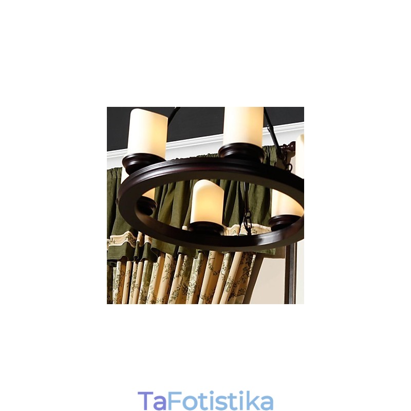 Vintage Πολυέλαιος 6 Φώτων Ατσάλι και Γυαλί