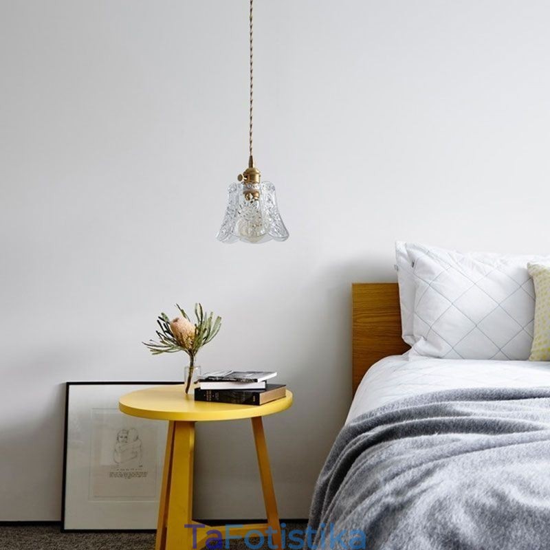 Κρεμαστό φωτιστικό λουλούδι Μινιμαλιστικό Διακοσμητικό Γυάλινο Φωτιστικό