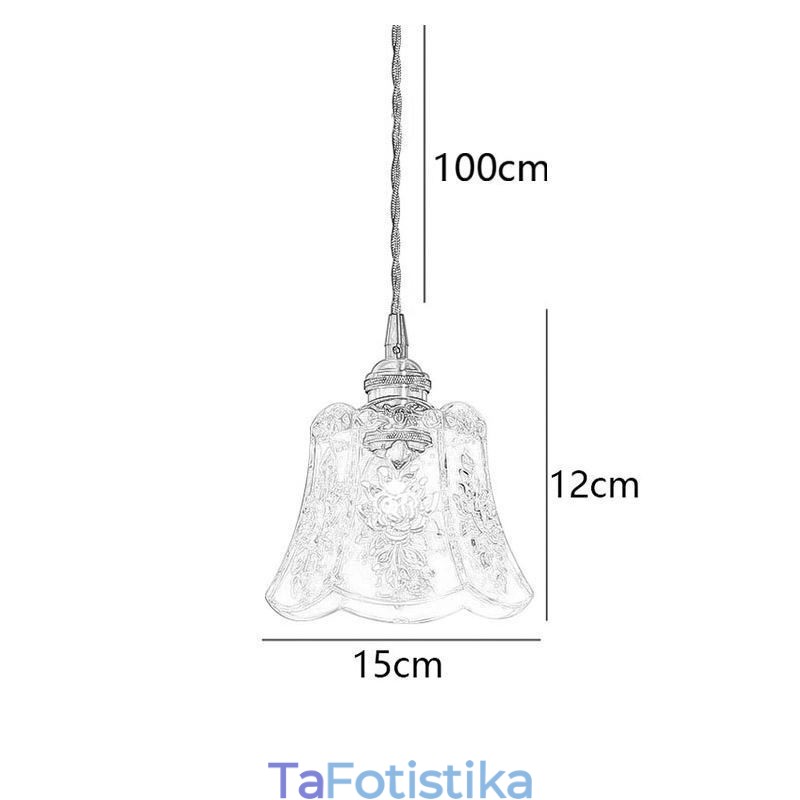 Κρεμαστό φωτιστικό λουλούδι Μινιμαλιστικό Διακοσμητικό Γυάλινο Φωτιστικό