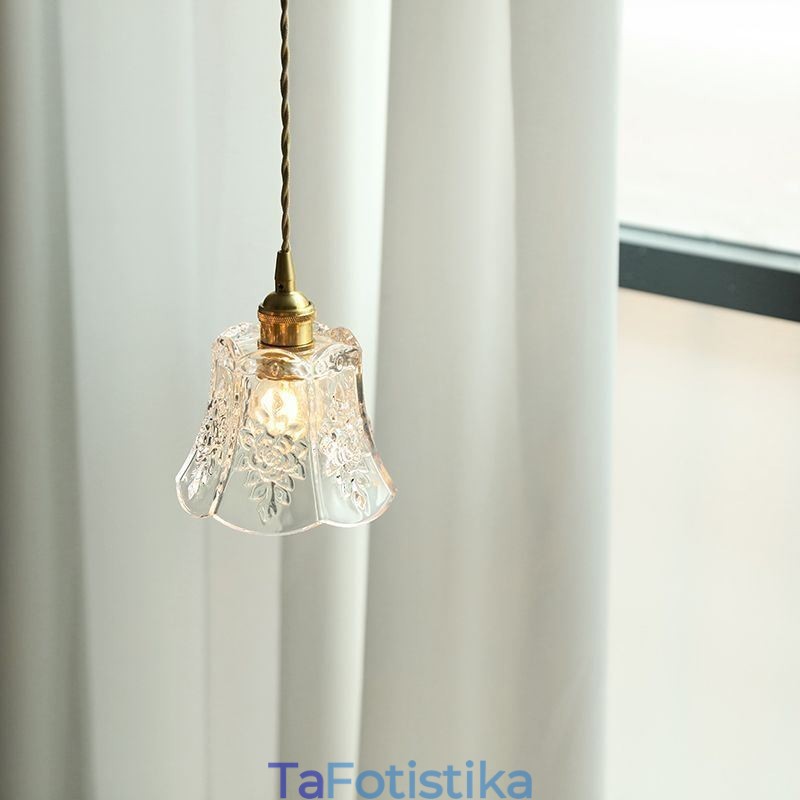 Κρεμαστό φωτιστικό λουλούδι Μινιμαλιστικό Διακοσμητικό Γυάλινο Φωτιστικό