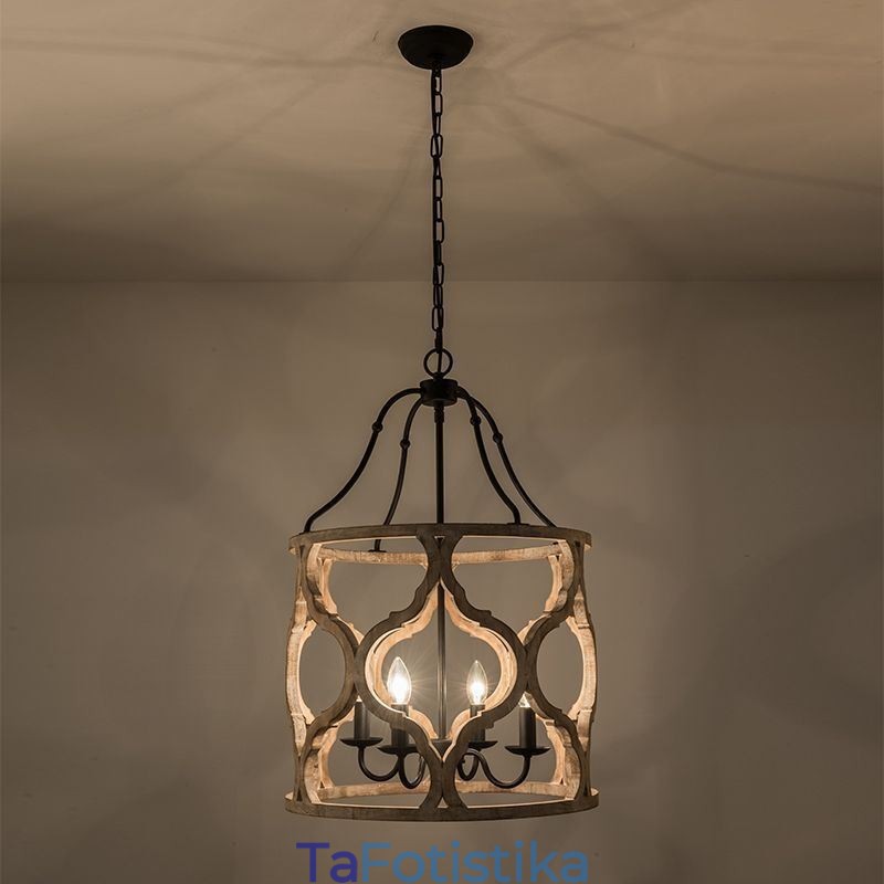 Φωτιστικό κρεμαστό φανάρι Vintage Style 4 Light