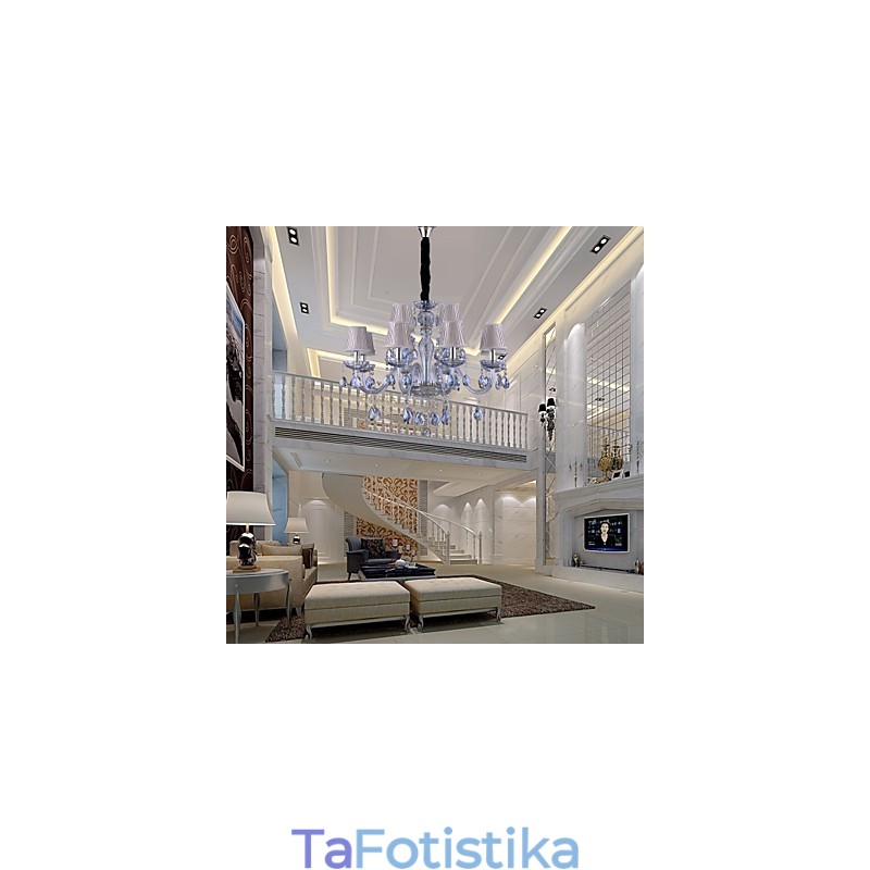 Παραδοσιακός κλασικός κρυστάλλινος πολυέλαιος από επιχρυσωμένο γυαλί