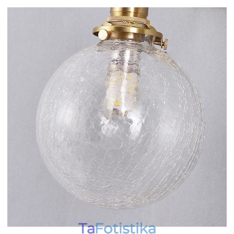 Γυάλινο κρεμαστό φωτιστικό μοντέρνο κροτάλινο φωτιστικό οροφής