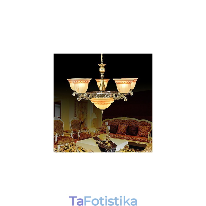 Παραδοσιακός Κλασικός Vintage Ρετρό Μπρονζέ Μεταλλικός Πολυέλαιος
