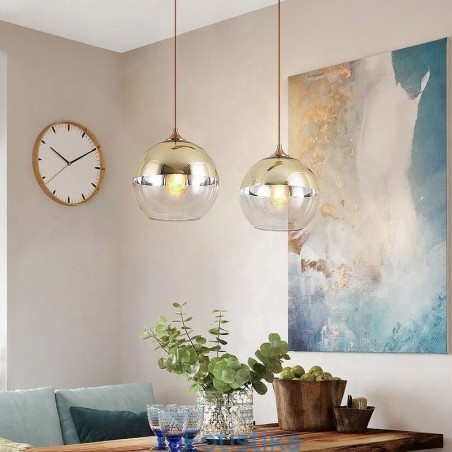 Creative Iron+Glass Globe Κρεμαστό Φωτιστικό Διακοσμητικό Φωτιστικό Creative Iron+Glass Globe Κρεμαστό Φωτιστικό Διακοσμητικό Φωτιστικό