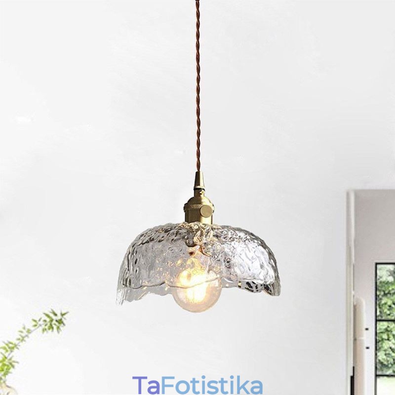 Ανώμαλο ορειχάλκινο γυάλινο κρεμαστό φωτιστικό σφυρί Γυάλινο φωτιστικό οροφής