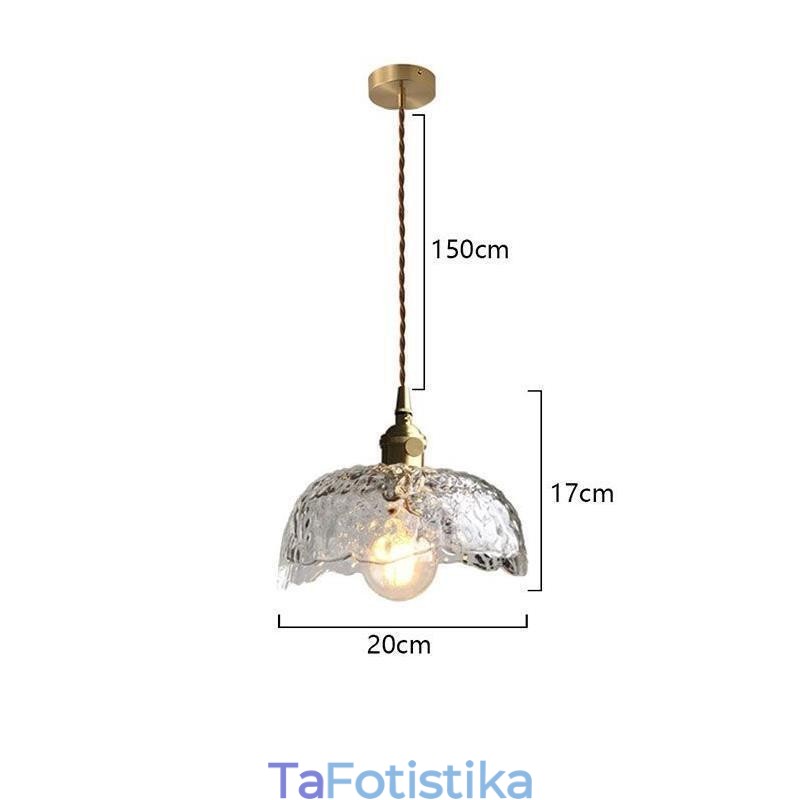 Ανώμαλο ορειχάλκινο γυάλινο κρεμαστό φωτιστικό σφυρί Γυάλινο φωτιστικό οροφής