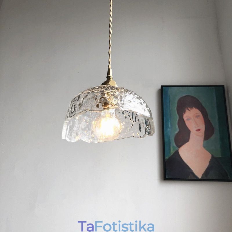 Ανώμαλο ορειχάλκινο γυάλινο κρεμαστό φωτιστικό σφυρί Γυάλινο φωτιστικό οροφής