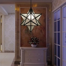 Ευρωπαϊκό κρεμαστό φωτιστικό από βιτρό Creative Star κρεμαστό φωτιστικό