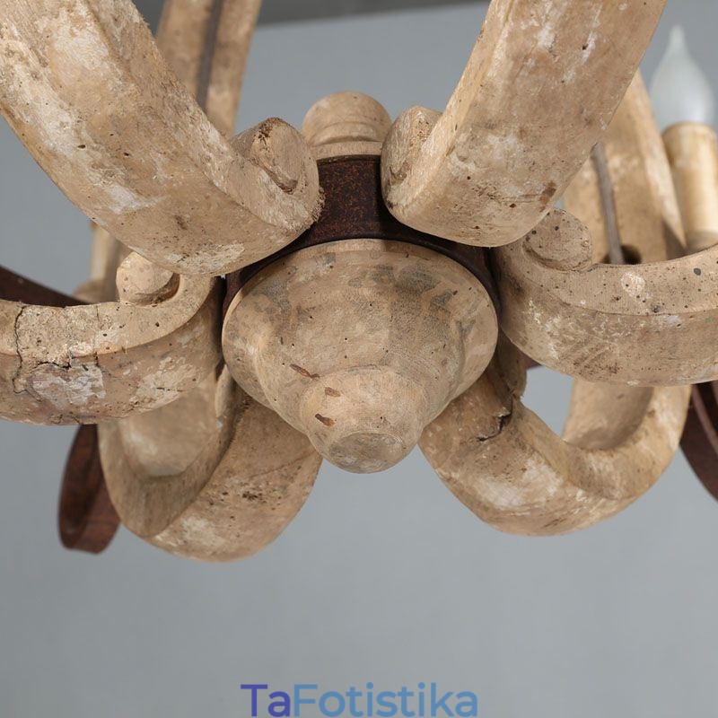 Ξύλινο κρεμαστό φως Nordic ρετρό φωτιστικό οροφής