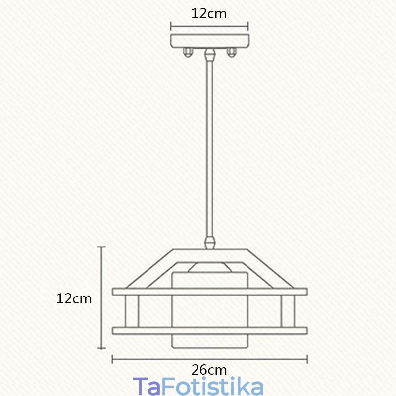 Δρύινο κρεμαστό φωτιστικό Nordic Style with Frosted Glass Lamp Shade Cafe