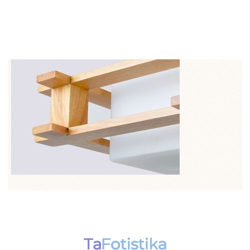 Creative 3 Lights Δρύινο κρεμαστό φωτιστικό Διακοσμητικό Ξύλινο Φωτιστικό Οροφής Cafe