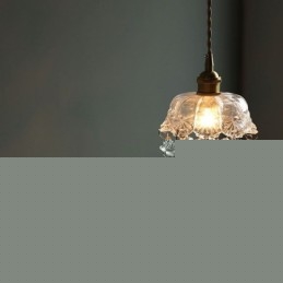 Κομψό Γυάλινο Μίνι Κρεμαστό Φωτιστικό Μονής Κεφαλής