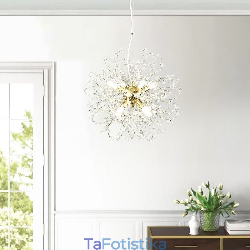 Κομψός πολυέλαιος Dandelion Crystal Pendant Light