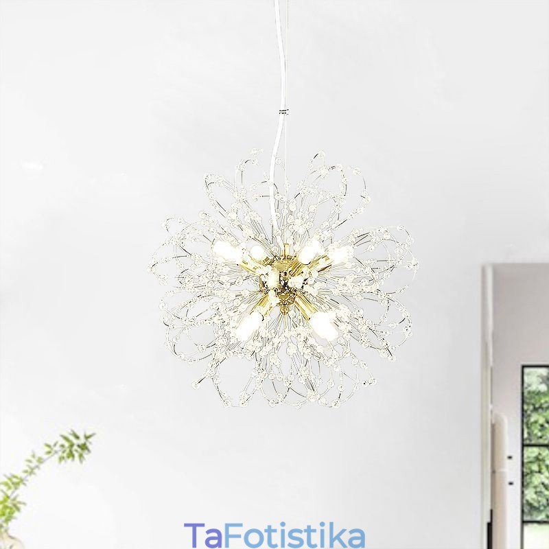 Κομψός πολυέλαιος Dandelion Crystal Pendant Light