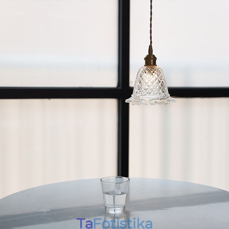Μοντέρνο Flower Glass Κρεμαστό Φωτιστικό 1 Φωτιστικό Διακοσμητικό Φωτιστικό