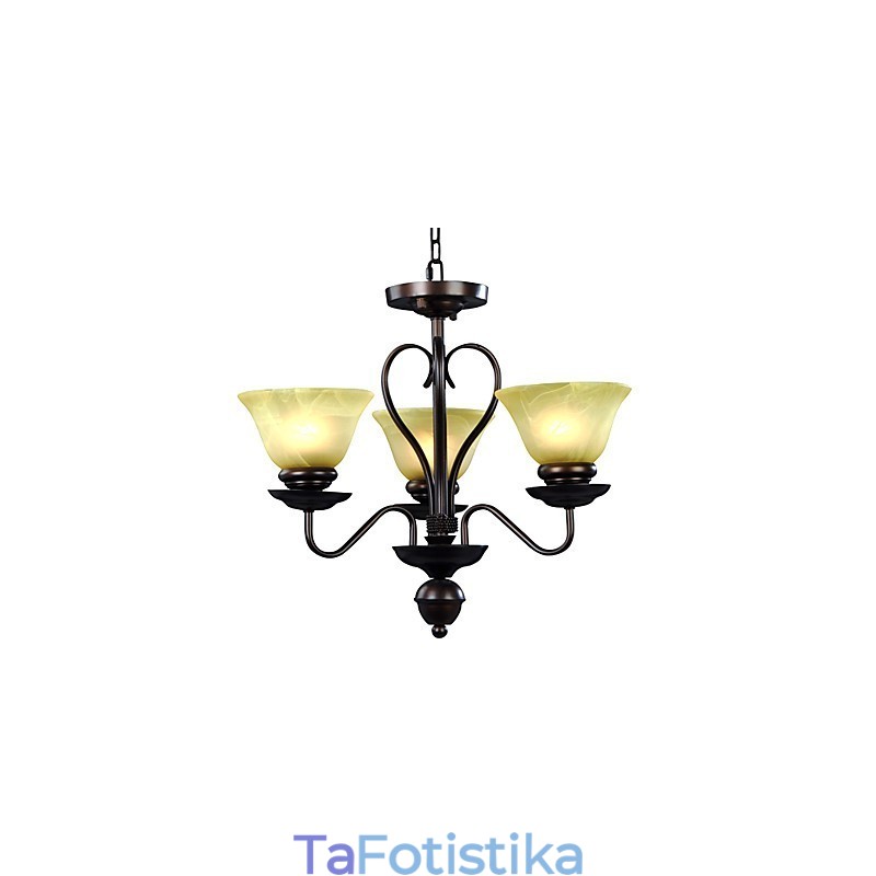 Γυάλινος πολυέλαιος 3 φωτός