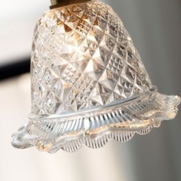 Μοντέρνο Flower Glass Κρεμαστό Φωτιστικό 1 Φωτιστικό Διακοσμητικό Φωτιστικό