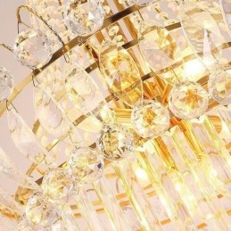Κομψός Μακρύς Κρυστάλλινος Πολυέλαιος Κρεμαστός