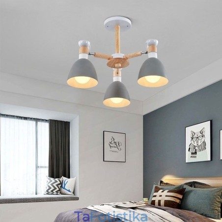 Κρεμαστό φως Nordic Macaron Creative Wood Chandelier Κρεμαστό φως Nordic Macaron Creative Wood Chandelier